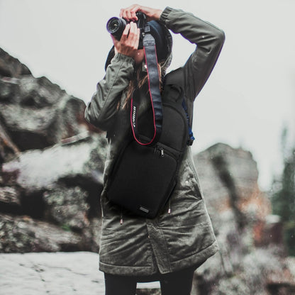 CADeN D15 Messenger ไหล่เดี่ยวมัลติฟังก์ชั่เปิดฝาครอบกระเป๋าเป้สะพายหลังกลางแจ้ง SLR กล้องกระเป๋าเป้สะพายหลัง, D15