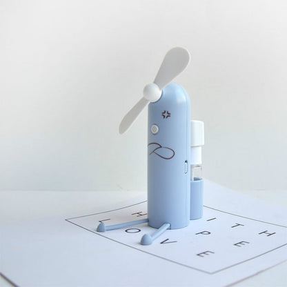 Creative ที่วางโทรศัพท์มือถือการ์ตูนสเปรย์พัดลมมินิพัดลม USB แบบพกพา