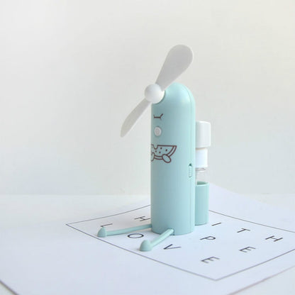 Creative ที่วางโทรศัพท์มือถือการ์ตูนสเปรย์พัดลมมินิพัดลม USB แบบพกพา