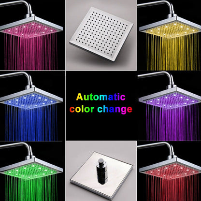 7 สีเปลี่ยนฝักบัว LED อัตโนมัติ ห้องอาบน้ำ หัวฝักบัว, 7 Colors
