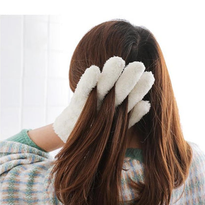 Singe ถุงมือผมแห้งเร็ว ถุงมือดูดซับกำมะหยี่ปะการังแห้งเร็ว