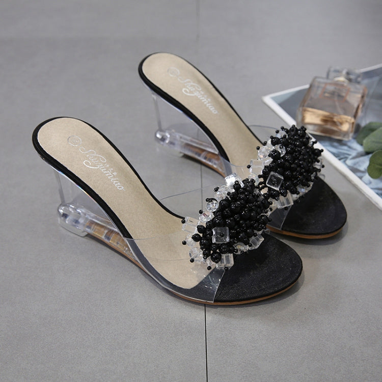 รองเท้าส้นเตารีดผู้หญิง Glass Rhinestone, 34, 35, 36, 37, 38, 39, 40, 41