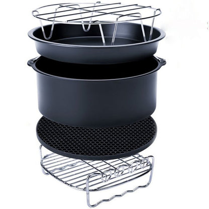 5 in 1 Fryer Accessory Set ชุดเครื่องทอดอากาศมัลติฟังก์ชั่น Grill Pizza Pan, 5 in 1 Set