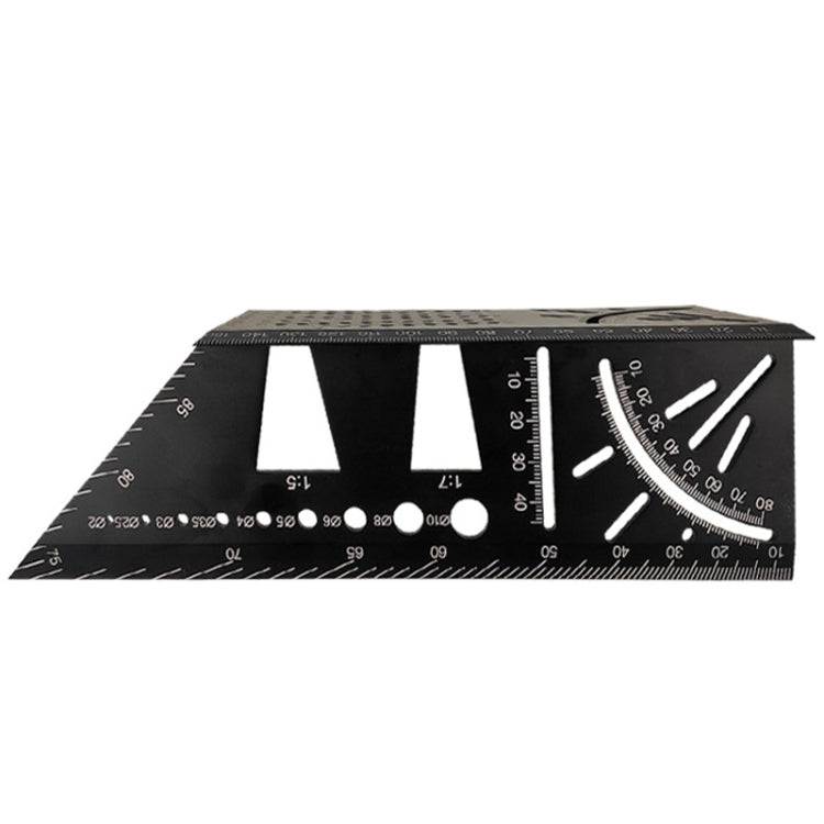เกจวัดหยุดงานไม้ 3D อลูมิเนียมอัลลอยด์ไม้บรรทัดมุมมัลติฟังก์ชั่น, 3D Angle Ruler