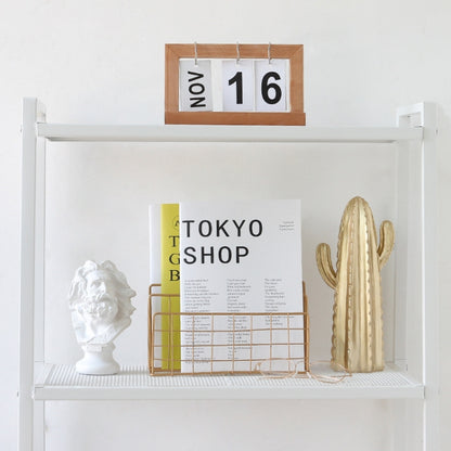 Wrought Iron Desktop Storage Rack ชั้นวางนิตยสาร