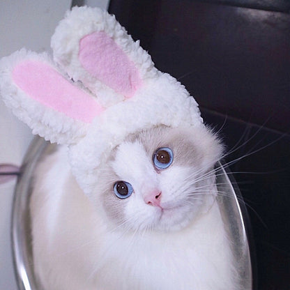 หมวกสัตว์เลี้ยงหูกระต่ายน่ารักแมวสัตว์เลี้ยง, Lovely Rabbit Ear Headgear