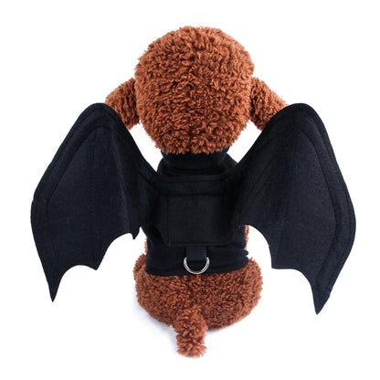 Creative Cat สุนัข ฮาโลวีนค้างคาวปีกตลก Props เสื้อผ้าสัตว์เลี้ยง, L