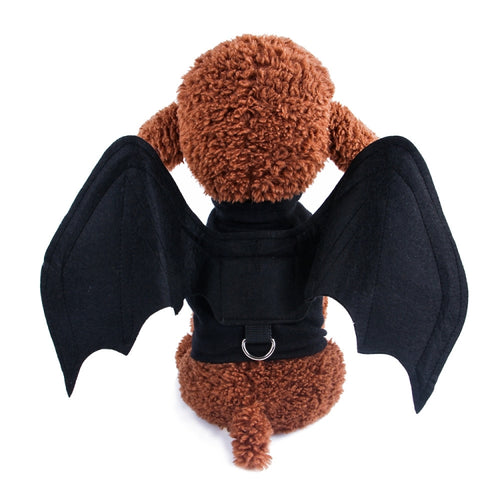 Creative Cat สุนัข ฮาโลวีนค้างคาวปีกตลก Props เสื้อผ้าสัตว์เลี้ยง, L