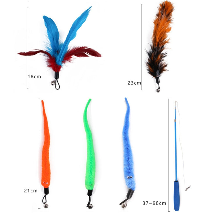 ของเล่นแมว Feather Telescopic Sticks แมวตลก, 11 In 1 Cat Toy
