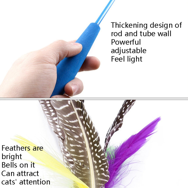 ของเล่นแมว Feather Telescopic Sticks แมวตลก, 11 In 1 Cat Toy
