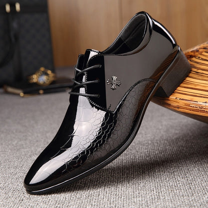 รองเท้าหนังจระเข้เคลือบเงาสำหรับผู้ชาย, 38, 39, 40, 41, 42, 43, 44, 45