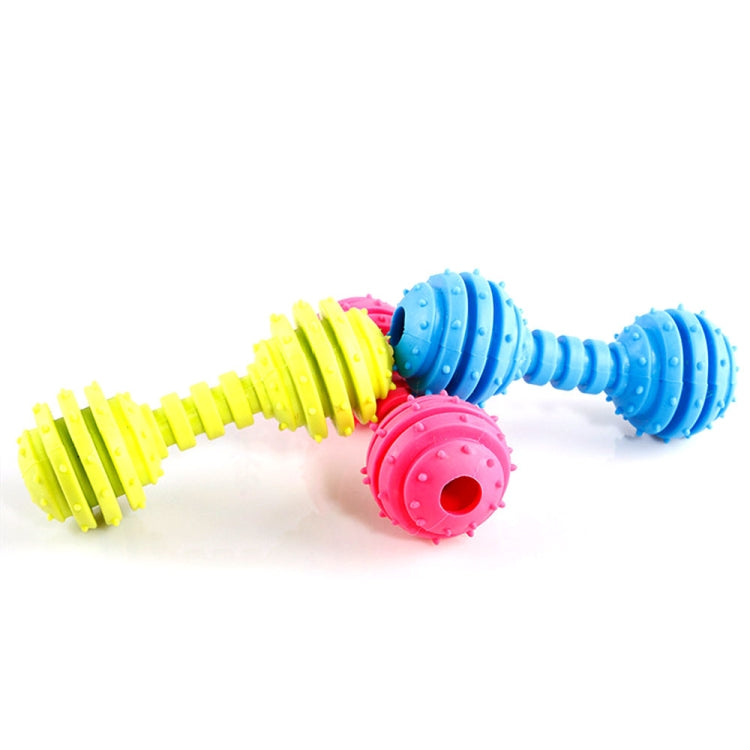 ของเล่นกัดกัดสำหรับสัตว์เลี้ยง TPR ปลอดภัยปลอดสารพิษ Dumbbells ของเล่นกราม