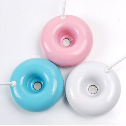 Donut Shape Mini USB Air Humidifier เครื่องกระจายกลิ่นอโรมา, Donut Shape Blue, Donut Shape Pink, Donut Shape White