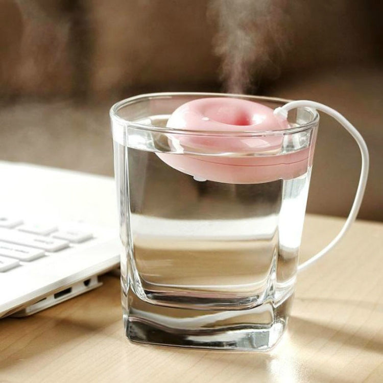 Donut Shape Mini USB Air Humidifier เครื่องกระจายกลิ่นอโรมา, Donut Shape Blue, Donut Shape Pink, Donut Shape White