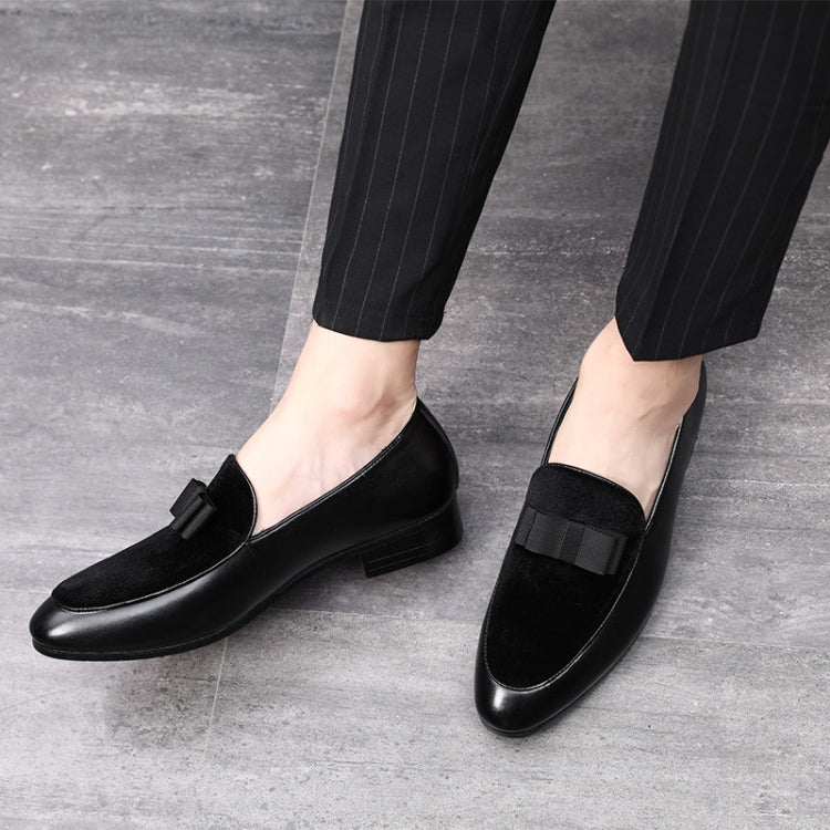 Bowknot ชุดแต่งงานชายรองเท้าส้นเตี้ยสุภาพบุรุษรองเท้าลำลอง, 37, 38, 39, 40, 41, 42, 43, 44, 45, 46, 47, 48