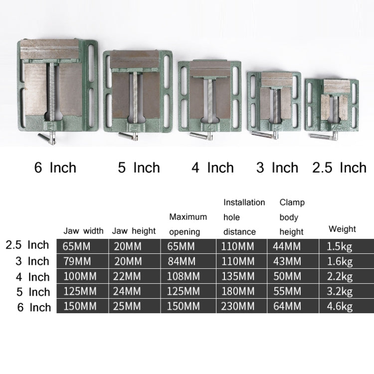 คีมปากแบนสำหรับเครื่องกัดงานไม้, 2.5 Inch, 3 Inch, 4 Inch, 5 Inch, 6 Inch