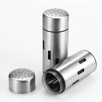 สแตนเลสขวดซอสขวดพริกขวดเครื่องปรุงรสบาร์บีคิวกล่องปรุงรสโถชุด, Small Hole, Large Hole, Mesh  Hole