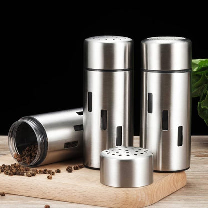 สแตนเลสขวดซอสขวดพริกขวดเครื่องปรุงรสบาร์บีคิวกล่องปรุงรสโถชุด, Small Hole, Large Hole, Mesh  Hole