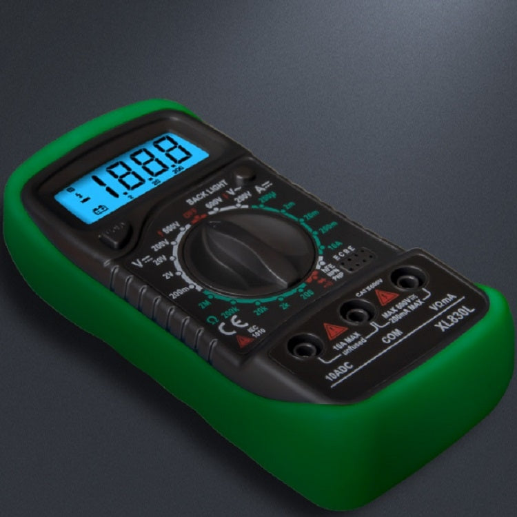 XL830L มัลติมิเตอร์แบบดิจิตอลแบบพกพามือถือเครื่องวัดกระแสและแรงดันไฟฟ้า