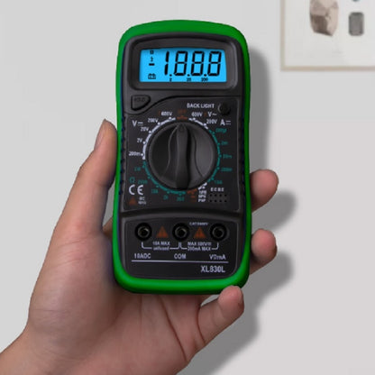 XL830L มัลติมิเตอร์แบบดิจิตอลแบบพกพามือถือเครื่องวัดกระแสและแรงดันไฟฟ้า