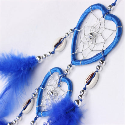 2 ชิ้นจี้ Dreamcatcher ขึ้นและลงแหวนคู่พีชหัวใจฝันจับ