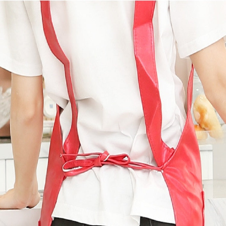 กันน้ำมันหลักฐานหนังนุ่มหนาสวมใส่ผู้ชายและผู้หญิงผ้ากันเปื้อนหลวม