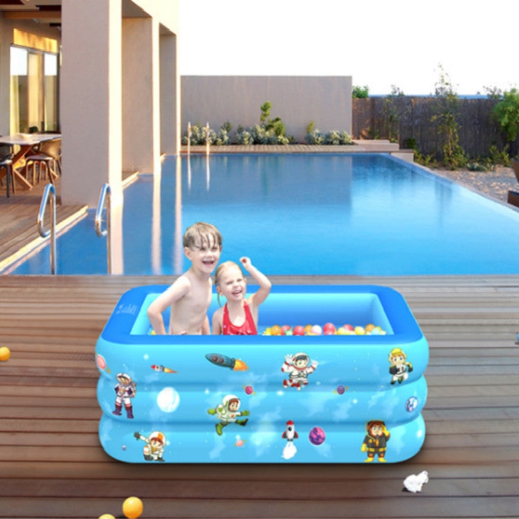 รูปแบบการบินและอวกาศในร่มและกลางแจ้งของใช้ในครัวเรือน Baby Square Inflatable Swimming Pool, 120 x 85 x 35cm