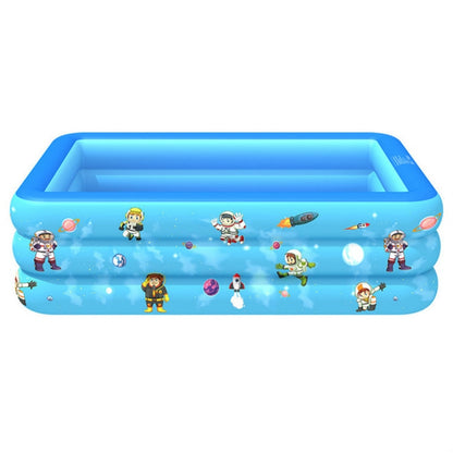 รูปแบบการบินและอวกาศในร่มและกลางแจ้งของใช้ในครัวเรือน Baby Square Inflatable Swimming Pool, 120 x 85 x 35cm