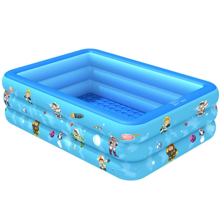 รูปแบบการบินและอวกาศในร่มและกลางแจ้งของใช้ในครัวเรือน Baby Square Inflatable Swimming Pool, 120 x 85 x 35cm
