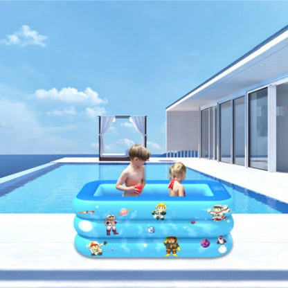 รูปแบบการบินและอวกาศในร่มและกลางแจ้งของใช้ในครัวเรือน Baby Square Inflatable Swimming Pool, 120 x 85 x 35cm