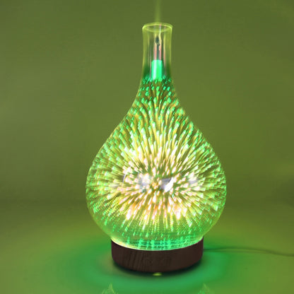 STB-XB10 ดอกไม้ไฟ 3D 7 สี LED Night Light Air Humidifier Aroma Essential Oil Diffuser Mist Maker, US Plug, EU Plug, UK Plug, AU Plug