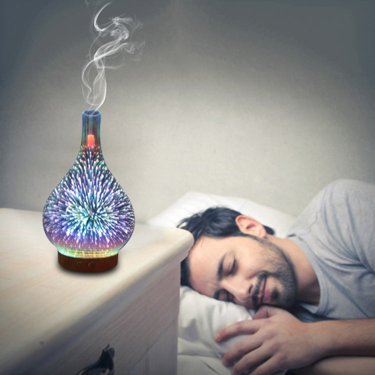 STB-XB10 ดอกไม้ไฟ 3D 7 สี LED Night Light Air Humidifier Aroma Essential Oil Diffuser Mist Maker, US Plug, EU Plug, UK Plug, AU Plug