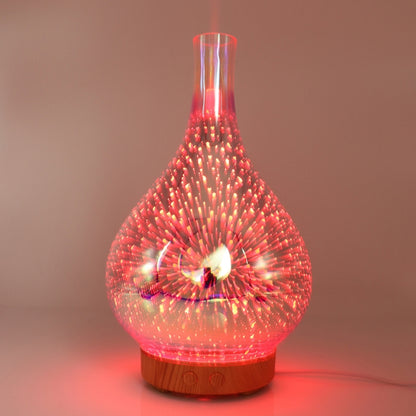 STB-XB10 ดอกไม้ไฟ 3D 7 สี LED Night Light Air Humidifier Aroma Essential Oil Diffuser Mist Maker, US Plug, EU Plug, UK Plug, AU Plug