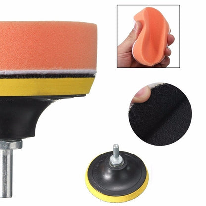 7 in 1 Buffing Pad Set Thread Auto Car Polishing Pad Kit สำหรับเครื่องขัดเงารถยนต์, 3 inch, 4 inch, 5 inch, 6 inch, 7 inch