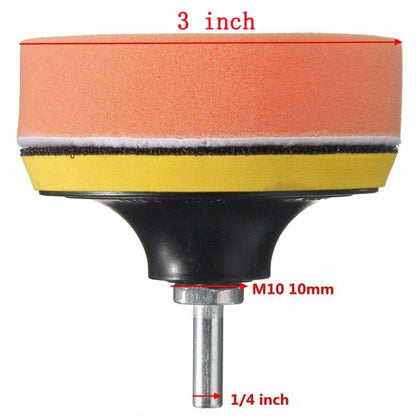 7 in 1 Buffing Pad Set Thread Auto Car Polishing Pad Kit สำหรับเครื่องขัดเงารถยนต์, 3 inch, 4 inch, 5 inch, 6 inch, 7 inch
