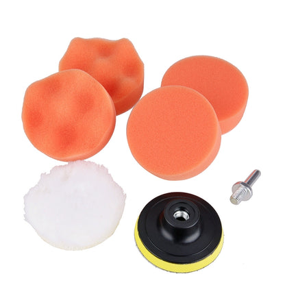 7 in 1 Buffing Pad Set Thread Auto Car Polishing Pad Kit สำหรับเครื่องขัดเงารถยนต์, 3 inch, 4 inch, 5 inch, 6 inch, 7 inch