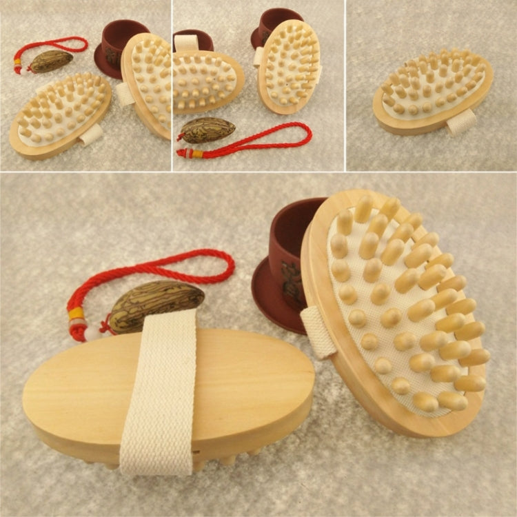 5 ชิ้นแปรงนวดตัวผ่อนคลายไม้บอลลูนเบาะนวด