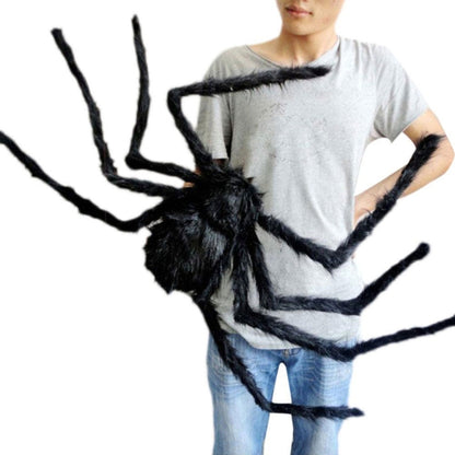 2 ชิ้นสร้างสรรค์ฮาโลวีนปาร์ตี้สีดำตุ๊กตาแมงมุมตกแต่ง, 90cm