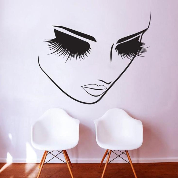 2 PCS แต่งหน้า Wall Salon Wall Beauty Studio Wall Art ตกแต่งสติกเกอร์สติ๊กเกอร์ติดผนัง, 40×34cm, 46×40cm, 57×49cm, 65×57cm