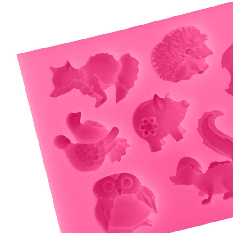 สัตว์ซิลิโคนแม่พิมพ์เค้กตกแต่งเครื่องมือ Pastry Baking ช็อกโกแลตสบู่แม่พิมพ์, Animals Shape