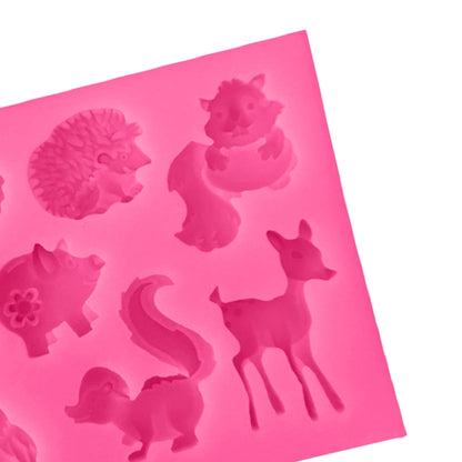 สัตว์ซิลิโคนแม่พิมพ์เค้กตกแต่งเครื่องมือ Pastry Baking ช็อกโกแลตสบู่แม่พิมพ์, Animals Shape