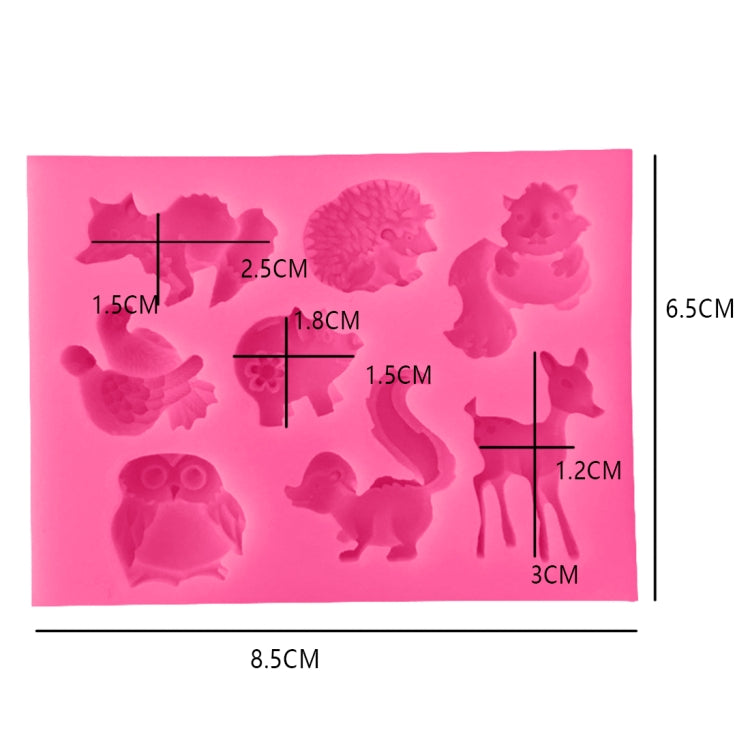 สัตว์ซิลิโคนแม่พิมพ์เค้กตกแต่งเครื่องมือ Pastry Baking ช็อกโกแลตสบู่แม่พิมพ์, Animals Shape