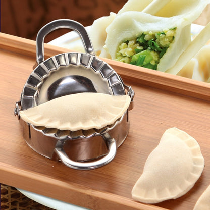 สแตนเลส Dumpling Maker เครื่องตัดแป้ง Dumpling Mould อุปกรณ์ครัว Pastry เครื่องมือ, Large 9.7cm with White Box, Small 7.7cm with White Box, 8.3 Dumplings Round Knife, 7.3 Dumplings Round knife