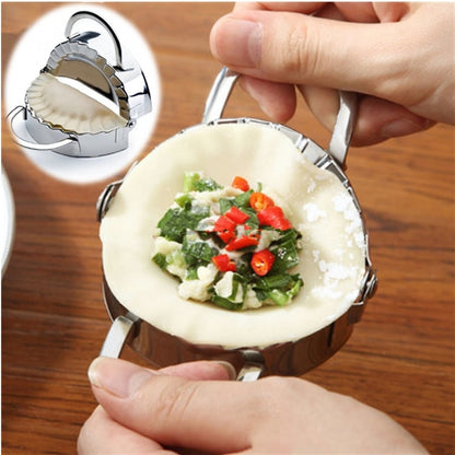 สแตนเลส Dumpling Maker เครื่องตัดแป้ง Dumpling Mould อุปกรณ์ครัว Pastry เครื่องมือ, Large 9.7cm with White Box, Small 7.7cm with White Box, 8.3 Dumplings Round Knife, 7.3 Dumplings Round knife