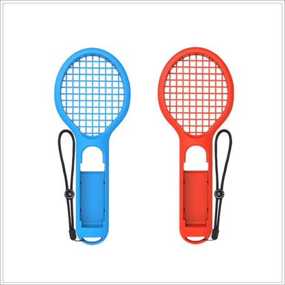 BODE ซ้ายและขวาขนาดเล็กจับไม้เทนนิส NS เกม Grip กีฬาเกม TNS1843 สำหรับสวิทช์, Tennis Racket (Red and blue)
