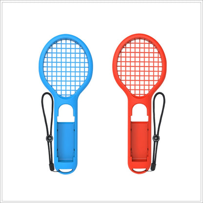 BODE ซ้ายและขวาขนาดเล็กจับไม้เทนนิส NS เกม Grip กีฬาเกม TNS1843 สำหรับสวิทช์, Tennis Racket (Red and blue)