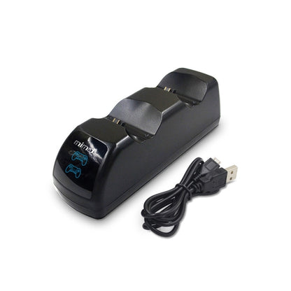 USB Dual Charger Dock Station พร้อมไฟ LED สำหรับ PS4 Wireless Controller, SND-401