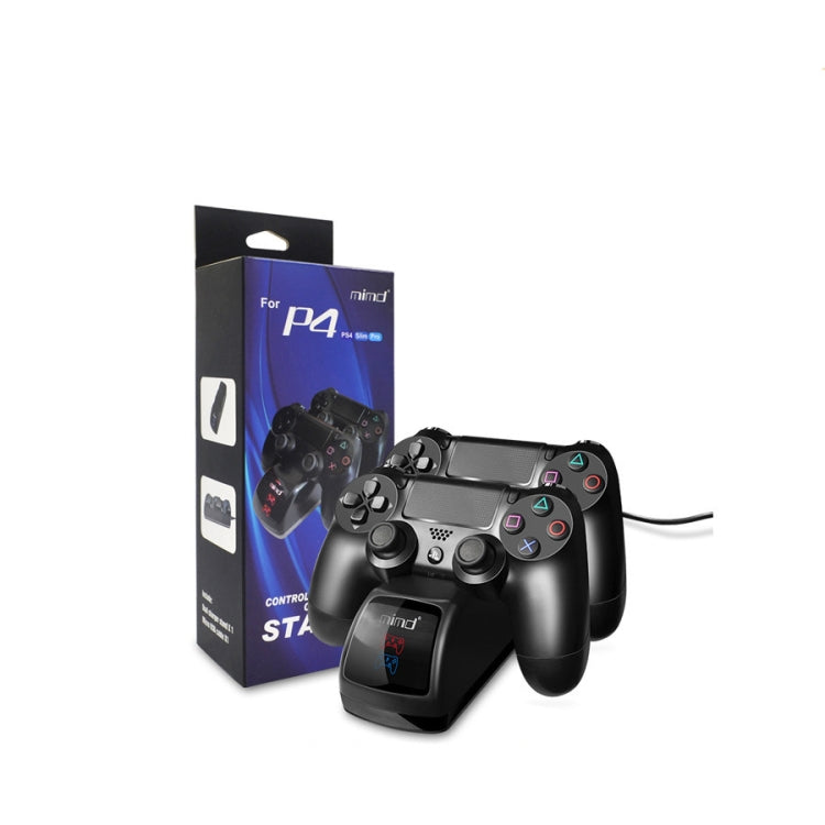 USB Dual Charger Dock Station พร้อมไฟ LED สำหรับ PS4 Wireless Controller, SND-401