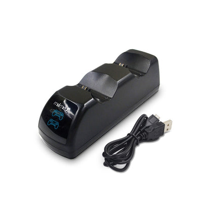 USB Dual Charger Dock Station พร้อมไฟ LED สำหรับ PS4 Wireless Controller, SND-401