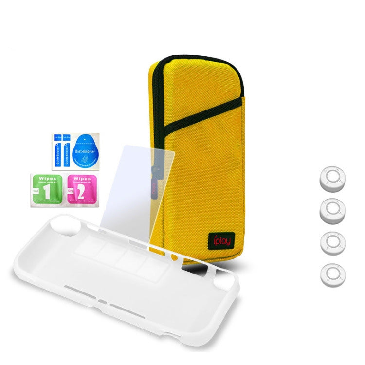 iplay Host Storage Bag ฟิล์มนิรภัย + หมวก Rocker + เคสป้องกัน 7 in 1 Protection Bag Soft Bag Set สำหรับ Switch Lite